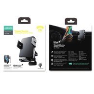 Поставка с функция за безжично зареждане Joyroom Three Axis 15W, automatic car charger electric (air vent) (JR-ZS219), Черен