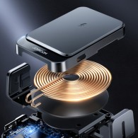 Поставка с функция за безжично зареждане Joyroom Three Axis 15W, automatic car charger electric (air vent) (JR-ZS219), Черен