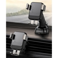 Поставка с функция за безжично зареждане Joyroom 15W, car charger gravity (air vent) (JR-ZS220), Черен