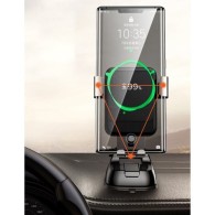 Поставка с функция за безжично зареждане Joyroom 15W, car charger gravity (air vent) (JR-ZS220), Черен