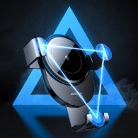 Поставка с функция за безжично зареждане Joyroom 15W car charger gravity (air vent) (JR-ZS212), Сив