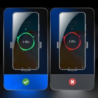 Поставка с функция за безжично зареждане Joyroom 15W car charger gravity (air vent) (JR-ZS212), Сив