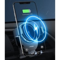 Поставка с функция за безжично зареждане Joyroom 15W car charger gravity (air vent) (JR-ZS212), Сив