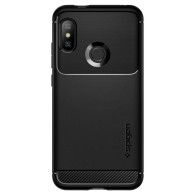 Spigen Rugged Armor удароустойчив силиконов (TPU) калъф за Xiaomi Mi A2 Lite / Redmi 6 Pro, Matte Black