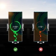 Поставка с функция за безжично зареждане Joyroom 15W, automatic electric (dashboard) (JR-ZS214), Черен