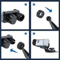 Поставка Joyroom JR-ZS217 mini electric, auto lock holder (JR-ZS218), Черен