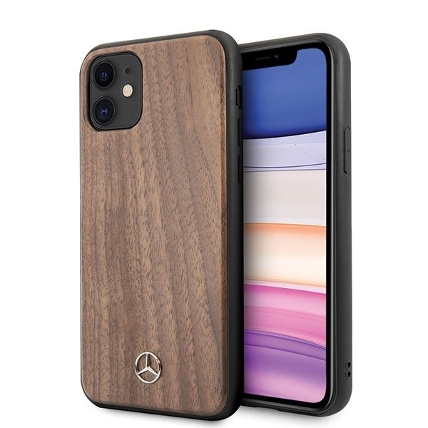 Калъф Mercedes MEHCN61VWOLB iPhone 11  Wood Line Walnut