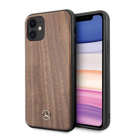 Калъф Mercedes MEHCN61VWOLB iPhone 11  Wood Line Walnut