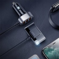 Зарядно за кола Joyroom smart car charger 5x USB 6,2 A with Extension (JR-CL03), Черен