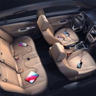 Зарядно за кола Joyroom smart car charger 5x USB 6,2 A with Extension (JR-CL03), Черен