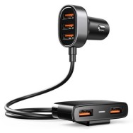 Зарядно за кола Joyroom smart car charger 5x USB 6,2 A with Extension (JR-CL03), Черен