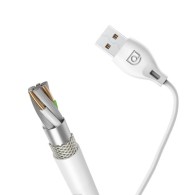 Кабел Dudao cable USB Type C 2.1A 1m (L4T 1m white), Бял