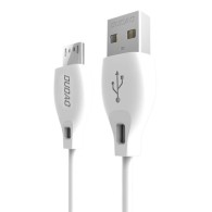 Кабел Dudao cable micro USB cable 2.4A 1m (L4M 1m white), Бял