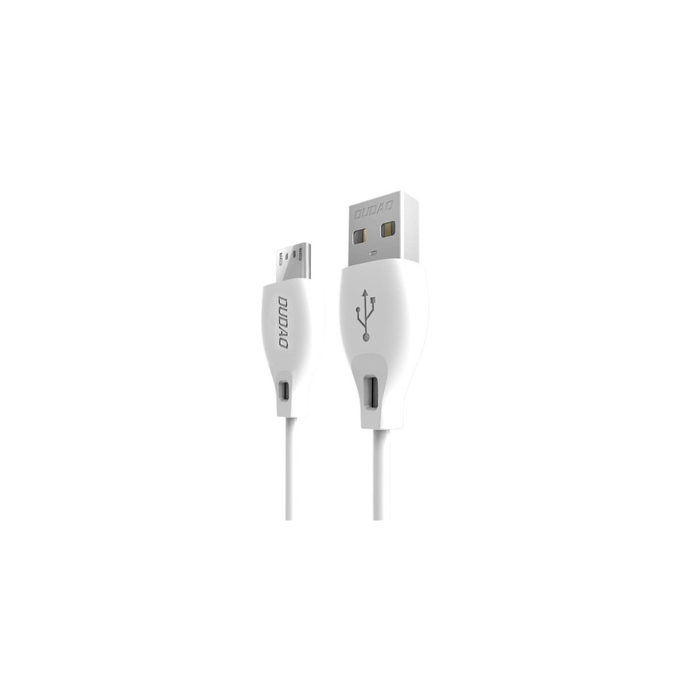 Кабел Dudao cable micro USB cable 2.4A 1m (L4M 1m white), Бял