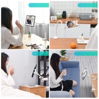 Поставка с функция за безжично зареждане Choetech Desk Telephone Holder With Clip Qi 15W (T584-F), Бял
