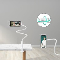 Поставка с функция за безжично зареждане Choetech Desk Telephone Holder With Clip Qi 15W (T584-F), Бял