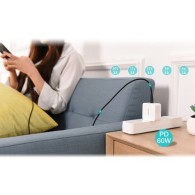 Кабел Choetech USB Type C - USB Type C, 60W, 5A, 2m. (XCC-1003), Черен