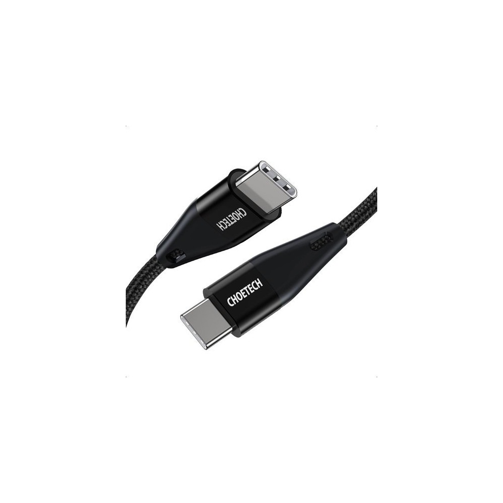 Кабел Choetech USB Type C - USB Type C, 60W, 5A, 2m. (XCC-1003), Черен