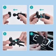 Магнитна поставка за кола Choetech Magnetic Car Air Vent за iPhone (AT0004), Черен