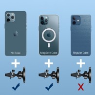 Магнитна поставка за кола Choetech Magnetic Car Air Vent за iPhone (AT0004), Черен