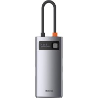 Baseus Metal Gleam 4в1 Мултифункционален Хъб USB-C Към USB-C, Power Delivery, 100W/ HDMI, 4K, 30Hz/ 1x USB 3.2 Gen 1/ 1x USB 2.0