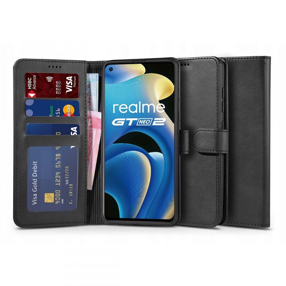 Калъф TECH-PROTECT WALLET ”2” за REALME GT NEO 2, Черен