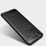 Калъф TECH-PROTECT TPUCARBON за MOTOROLA MOTO G60, Черен