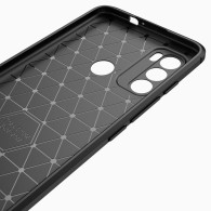 Калъф TECH-PROTECT TPUCARBON за MOTOROLA MOTO G60, Черен