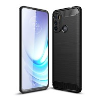 Калъф TECH-PROTECT TPUCARBON за MOTOROLA MOTO G60, Черен