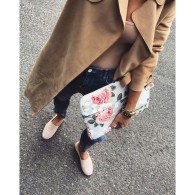 Чанта за лаптоп Canvaslife Briefcase за Laptop 13-14" White Rose