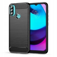 Калъф TECH-PROTECT TPUCARBON за MOTOROLA MOTO E20 / E40, Черен
