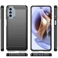 Калъф TECH-PROTECT TPUCARBON за MOTOROLA MOTO G31 / G41, Черен