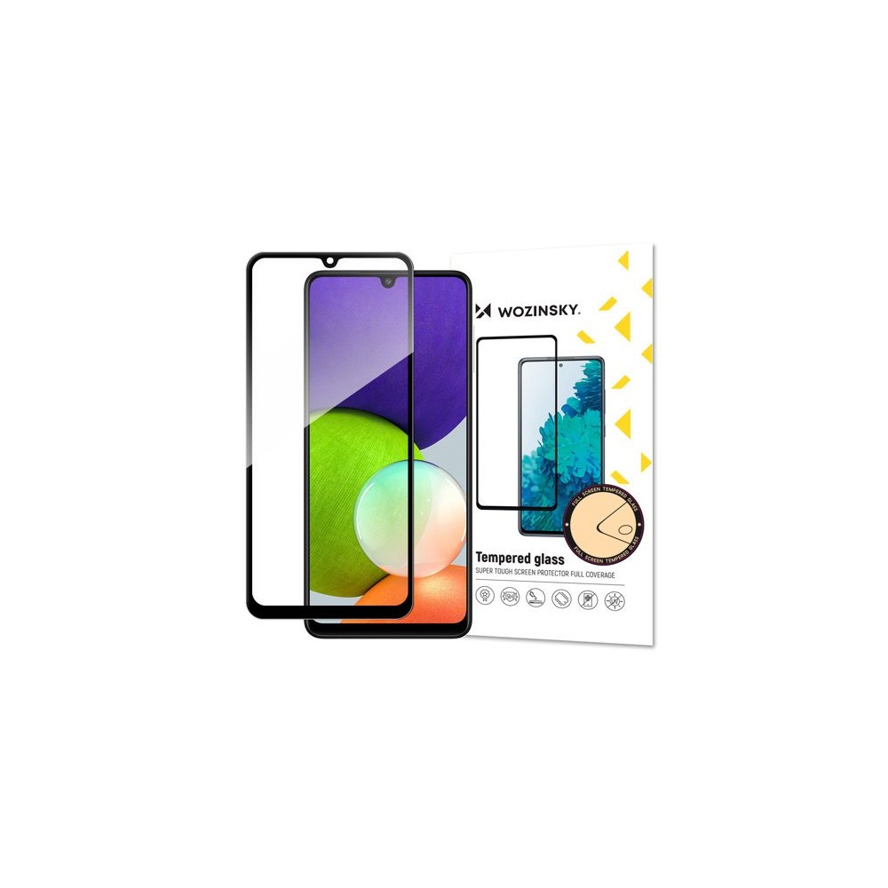 Стъклен Протектор Wozinsky Tempered Glass Full Glue Case Friendly за Samsung Galaxy A22 4G, Black