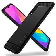 Spigen Rugged Armor удароустойчив силиконов (TPU) калъф за Xiaomi Mi9 Lite Matte, Black