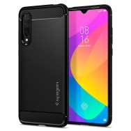 Spigen Rugged Armor удароустойчив силиконов (TPU) калъф за Xiaomi Mi9 Lite Matte, Black