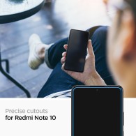 Стъклен протектор SPIGEN GLASS FC за XIAOMI REDMI NOTE 10/10S, Черен