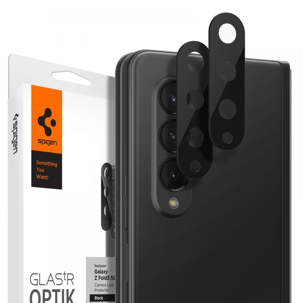 Стъклен протектор за камера SPIGEN OPTIK.TR CAMERA LENS SAMSUNG GALAXY Z FOLD 3, Черен