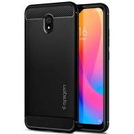 Spigen Rugged Armor удароустойчив силиконов (TPU) калъф за Xiaomi Redmi 8A, Matte Black
