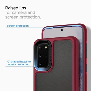 Spigen Ciel Color Brick дизайнерски удароустойчив кейс за Samsung Galaxy S20+ Plus, Burgundy