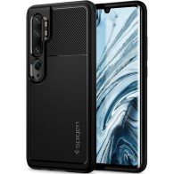 Spigen Rugged Armor удароустойчив силиконов (TPU) калъф за Xiaomi Mi Note 10 / 10 Pro, Matte Black