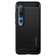 Spigen Rugged Armor удароустойчив силиконов (TPU) калъф за Xiaomi Mi 10 / Mi 10 Pro, Matte Black