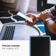 Стъклен протектор SPIGEN GLASS FC за SAMSUNG GALAXY A71, Черен