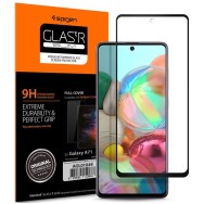 Стъклен протектор SPIGEN GLASS FC за SAMSUNG GALAXY A71, Черен
