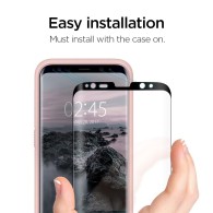 Стъклен протектор SPIGEN GLAS.TR CASE FRIENDLY за SAMSUNG GALAXY S8, Черен