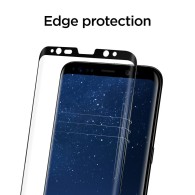 Стъклен протектор SPIGEN GLAS.TR CASE FRIENDLY за SAMSUNG GALAXY S8, Черен