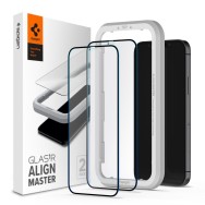 Стъклен протектор SPIGEN ALM GLASS FC 2-PACK за IPHONE 12 PRO MAX, Черен