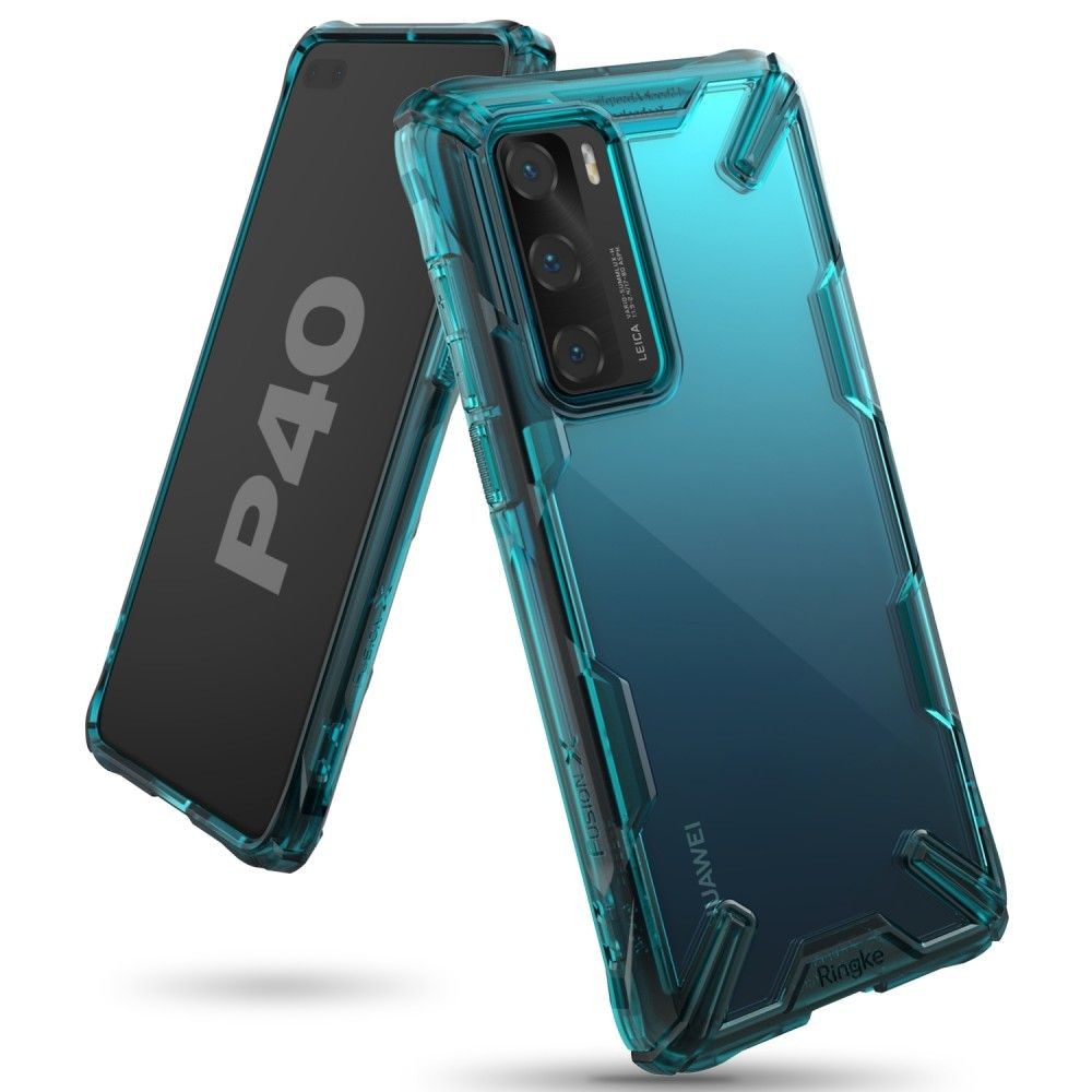 Удароустойчив хибриден кейс Ringke Fusion X за Huawei P40, Turquoise Green
