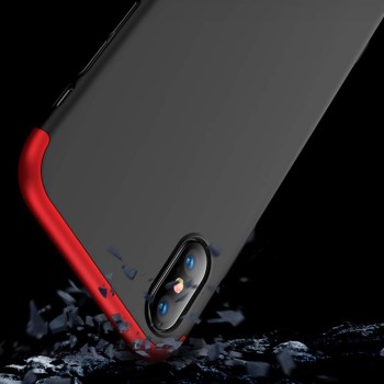 Калъф GKK 360 Protection Case Full Body Cover iPhone X black-red