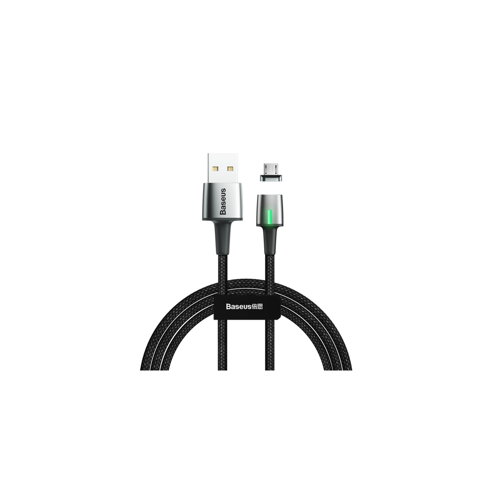 Кабел Baseus Zinc Magnetic USB Cable For Micro USB 2М, Черен