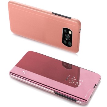 Калъф Clear View за Xiaomi Poco X3 NFC pink